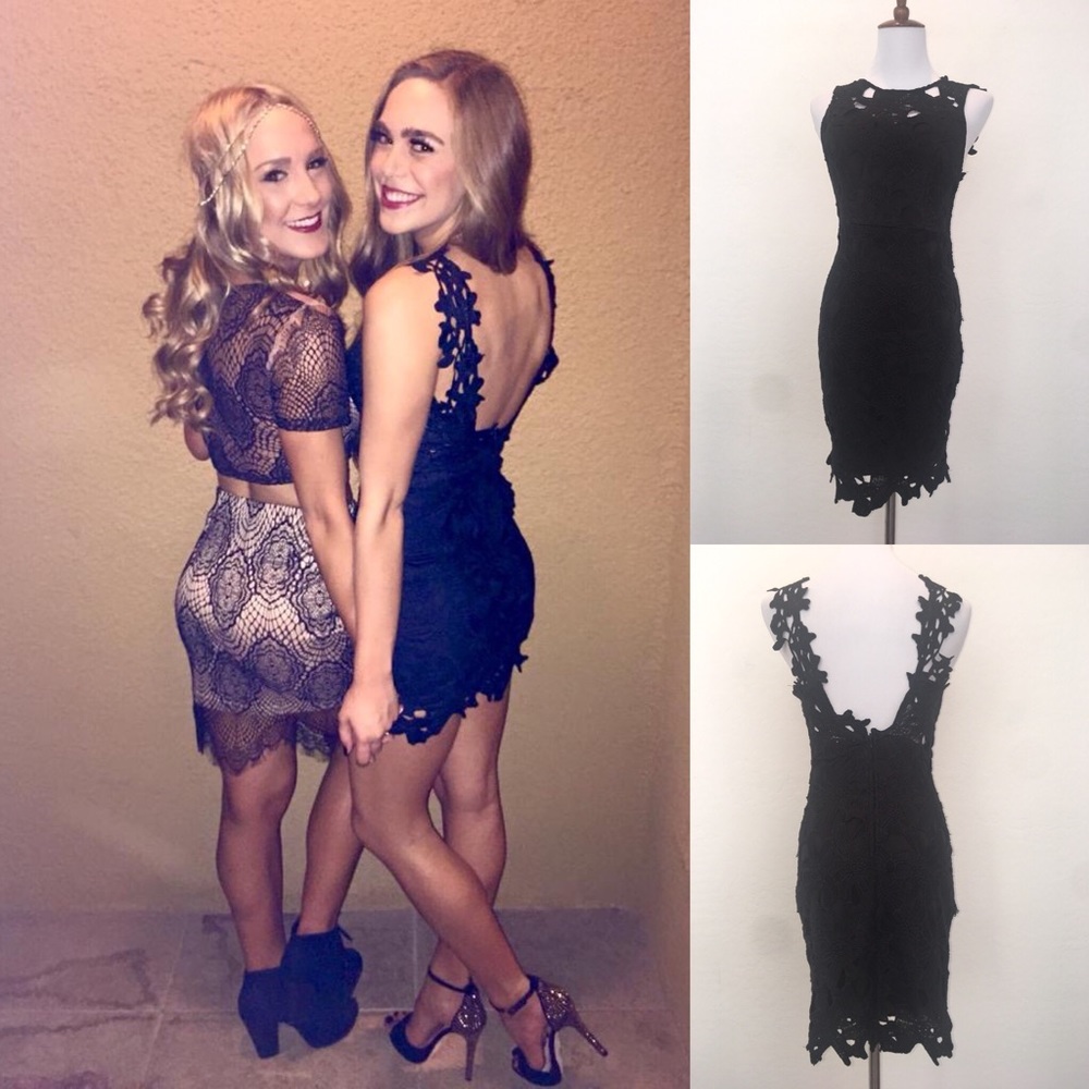Black Lace Cocktail Dress